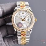Swiss Quality Copy Rolex Datejust II 8215 Watch 904L Two Tone Diamonds Bezel